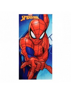 Serviette bleue en microfibre Spiderman