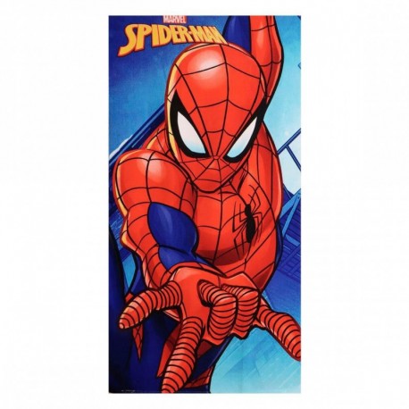 Serviette bleue en microfibre Spiderman