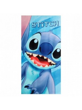 Serviette en microfibre bleue avec design de Stitch