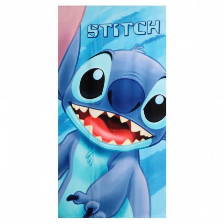 Serviette en microfibre bleue avec design de Stitch