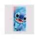 Serviette en microfibre bleue avec design de Stitch