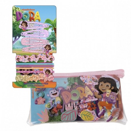 Conjunto de beleza Dora a Exploradora com acessórios roxos