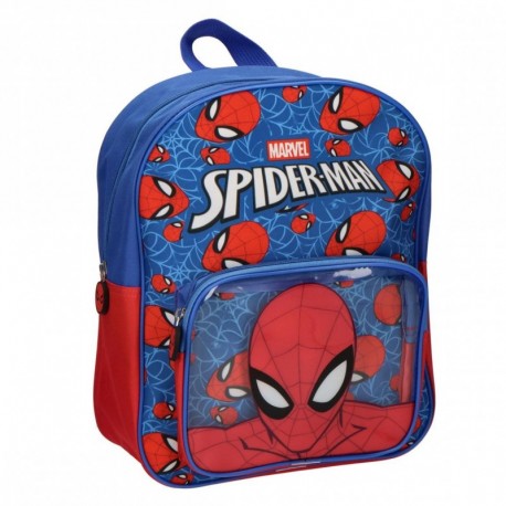 Mochila azul infantil com design do Spiderman
