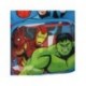 Mochila vermelha infantil Avengers com personagens Marvel