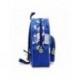 Mochila infantil azul do Sonic com design dinâmico
