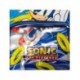 Mochila infantil azul do Sonic com design dinâmico