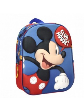 Sac à dos enfant bleu et rouge de Mickey Mouse 3D