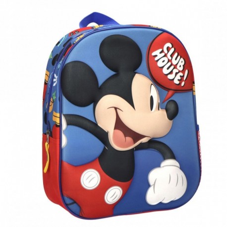 Sac à dos enfant bleu et rouge de Mickey Mouse 3D