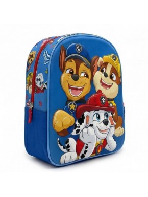 Mochila azul da Patrulha Canina com personagens em 3D