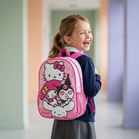 Mochila rosa con diseño 3D de Hello Kitty