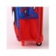 Sac à dos trolley enfant bleu Spiderman avec design 3D