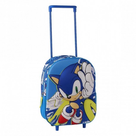 Sac à dos trolley bleu avec design de Sonic
