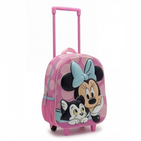 Mochila infantil trolley 3D Minnie rosa
