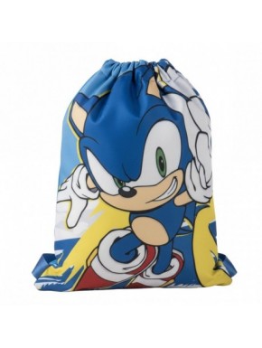 Saco azul Sonic 27x33 cm