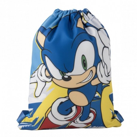 Sac bleu Sonic 27x33 cm