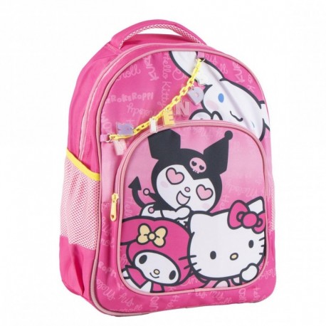 Sac à dos scolaire rose avec design Hello Kitty