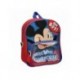 Mochila infantil do Mickey Mouse em azul e vermelho