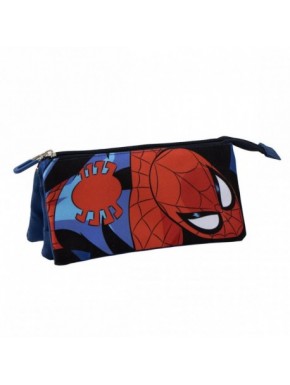Trousse bleue Spiderman avec 3 compartiments