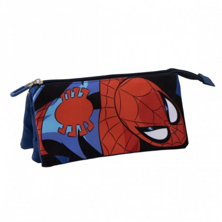 Trousse bleue Spiderman avec 3 compartiments
