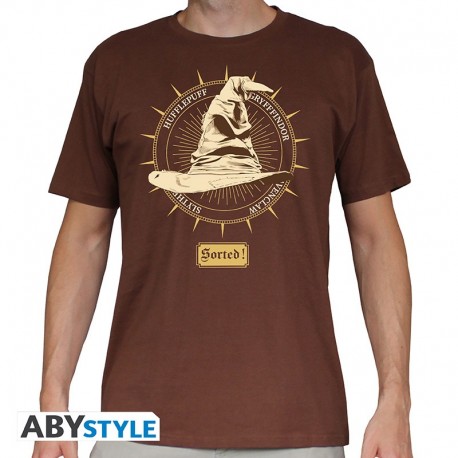 T-shirt marron Harry Potter avec Choixpeau