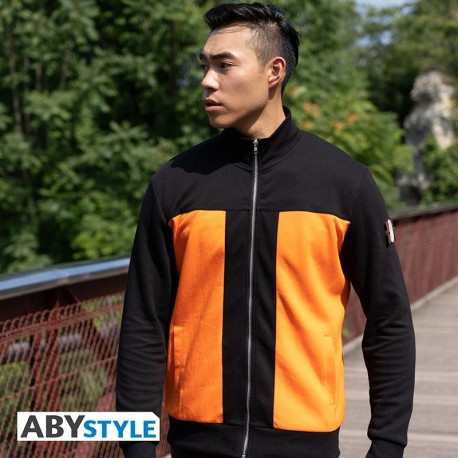 Veste réplique Naruto Shippuden homme orange et noir