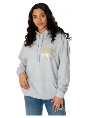 Sweat gris avec emblème Hufflepuff