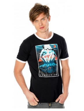 T-shirt noir Ça avec design de Sewer Monster