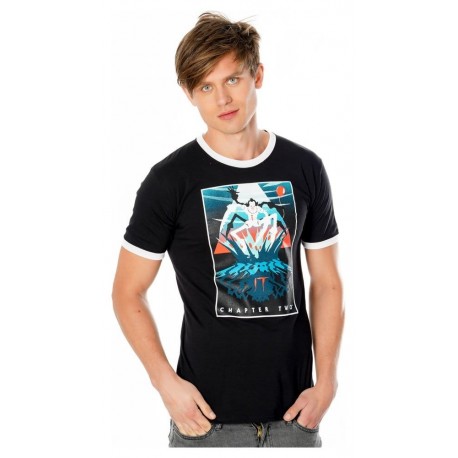 T-shirt noir Ça avec design de Sewer Monster
