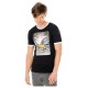 T-shirt noir IT You’ll Float Too avec design vintage