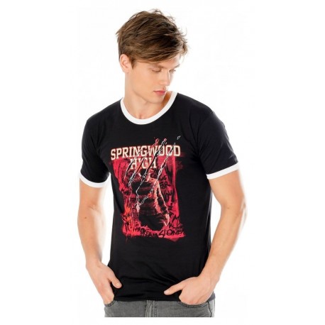 Camiseta preta Nightmare on Elm Street Springwood High