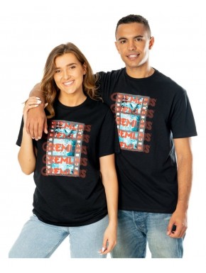 Camiseta preta Gremlins com design Evil Reel