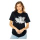 Camiseta preta Gremlins com design Flasher