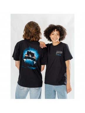 Camiseta preta Delorean De Volta para o Futuro oficial