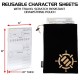 Feuilles de personnage acryliques d'Enhance avec marqueurs