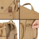 Sac à dos beige Enhance RPG en toile avec accessoires.