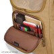 Sac à dos beige Enhance RPG en toile avec accessoires.