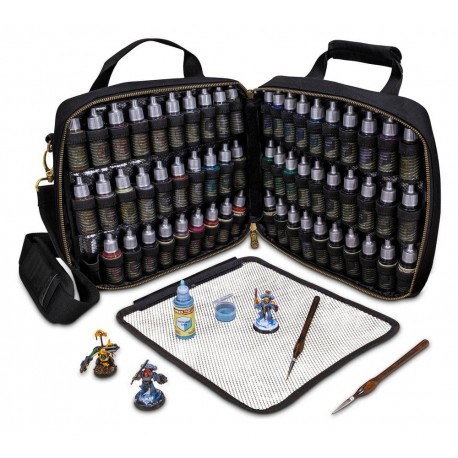 Malette noire pour peinture de miniatures avec capacité de 60 peintures.