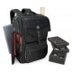 Mochila preta Enhance Collector's Edition RPG com compartimentos
