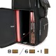 Mochila preta Enhance Collector's Edition RPG com compartimentos