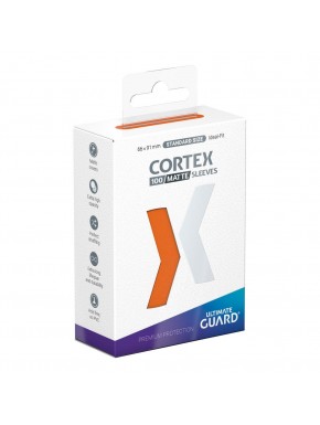 Pochettes orange Cortex Matte 66x91mm cartes