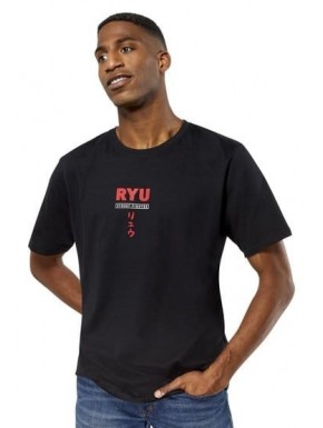 T-shirt noir Ryu Reverse Street Fighter