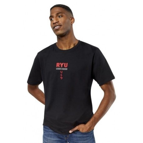T-shirt noir Ryu Reverse Street Fighter