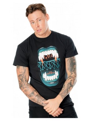 Camiseta preta The Lost Boys com presas afiadas