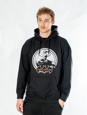 Sweat à capuche noir style anime Batman