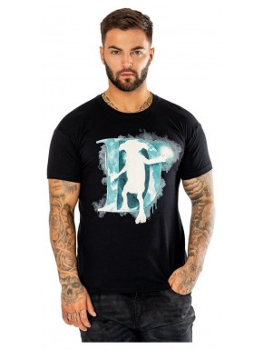 T-shirt noir Harry Potter avec design Dobby en aquarelle