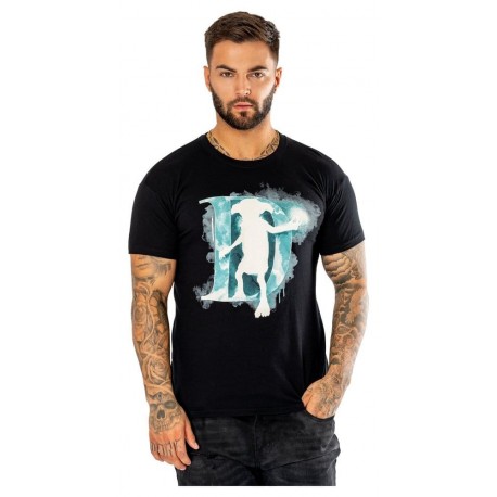 T-shirt noir Harry Potter avec design Dobby en aquarelle