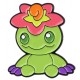 Pin de Palmon de Digimon con flor en la cabeza