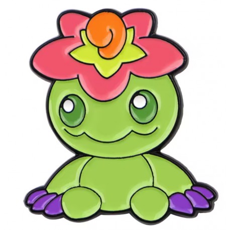Pin de Palmon de Digimon con flor en la cabeza
