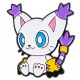 Pin de Gatomon de Digimon con detalles violetas