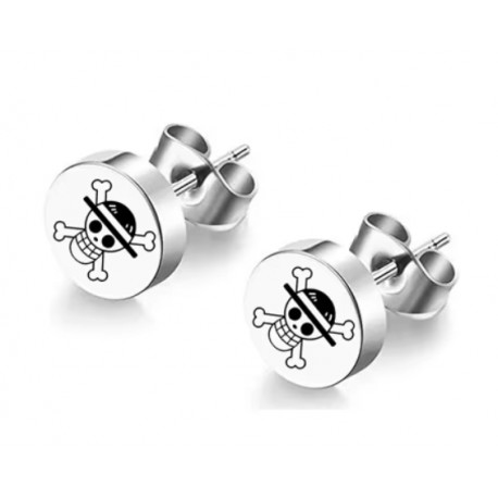 Pendientes de acero de Luffy con símbolo de One Piece